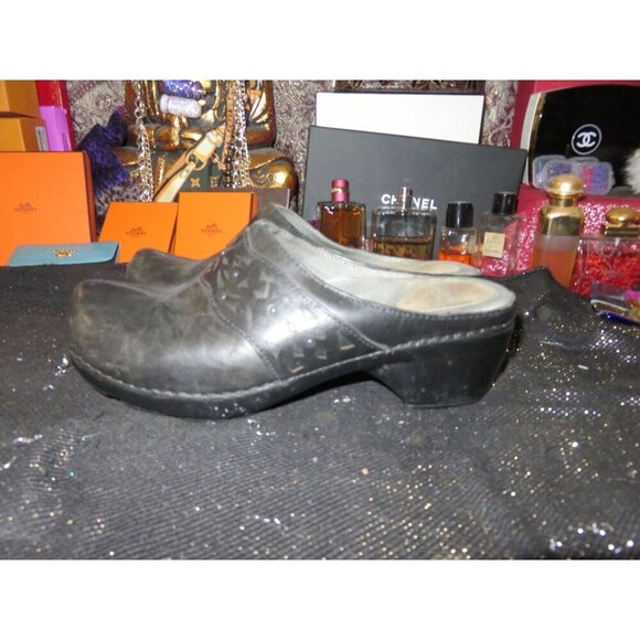 Dansko Black Hailey Chunky Mule Clog Comfort Plus Footbed Antifatigue 39 or US 9 - Picture 1 of 10
